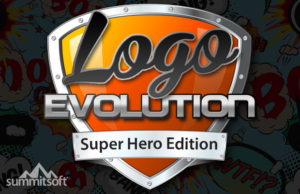 Super Hero Logo Evolution slide